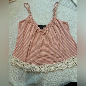 Living Doll Striped Crop Tank